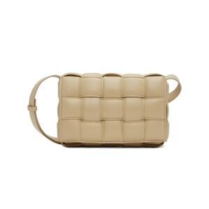 Beige cassette leather bag